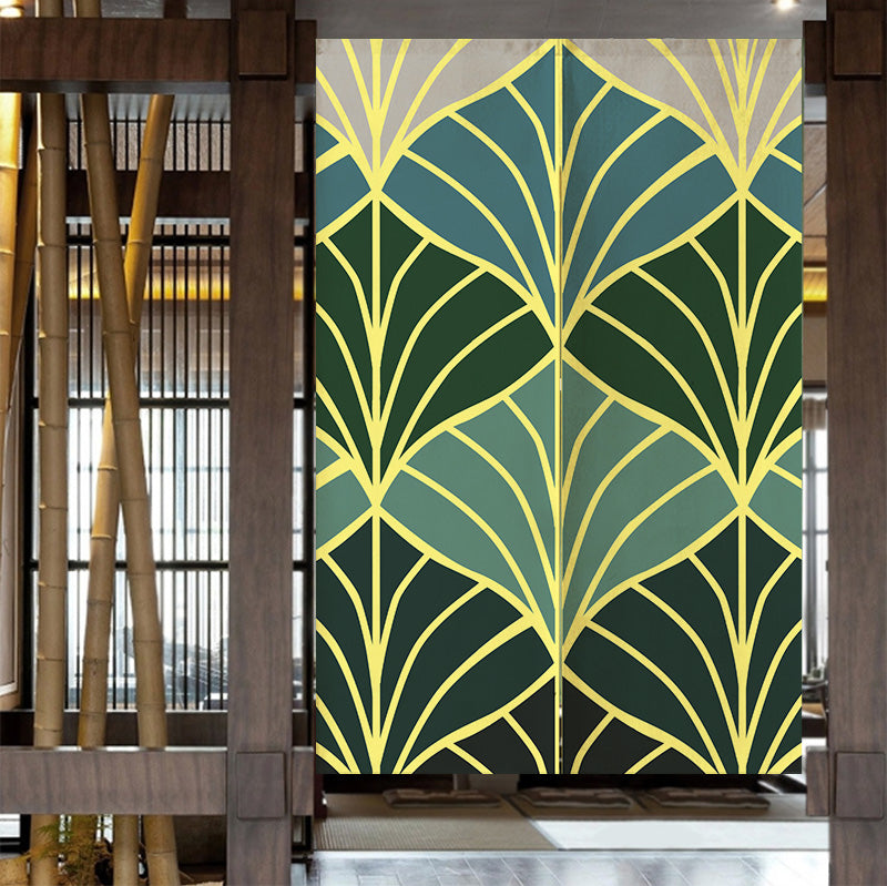 Feblilac Golden Green Ginkgo Leaves Door Curtain - view 4