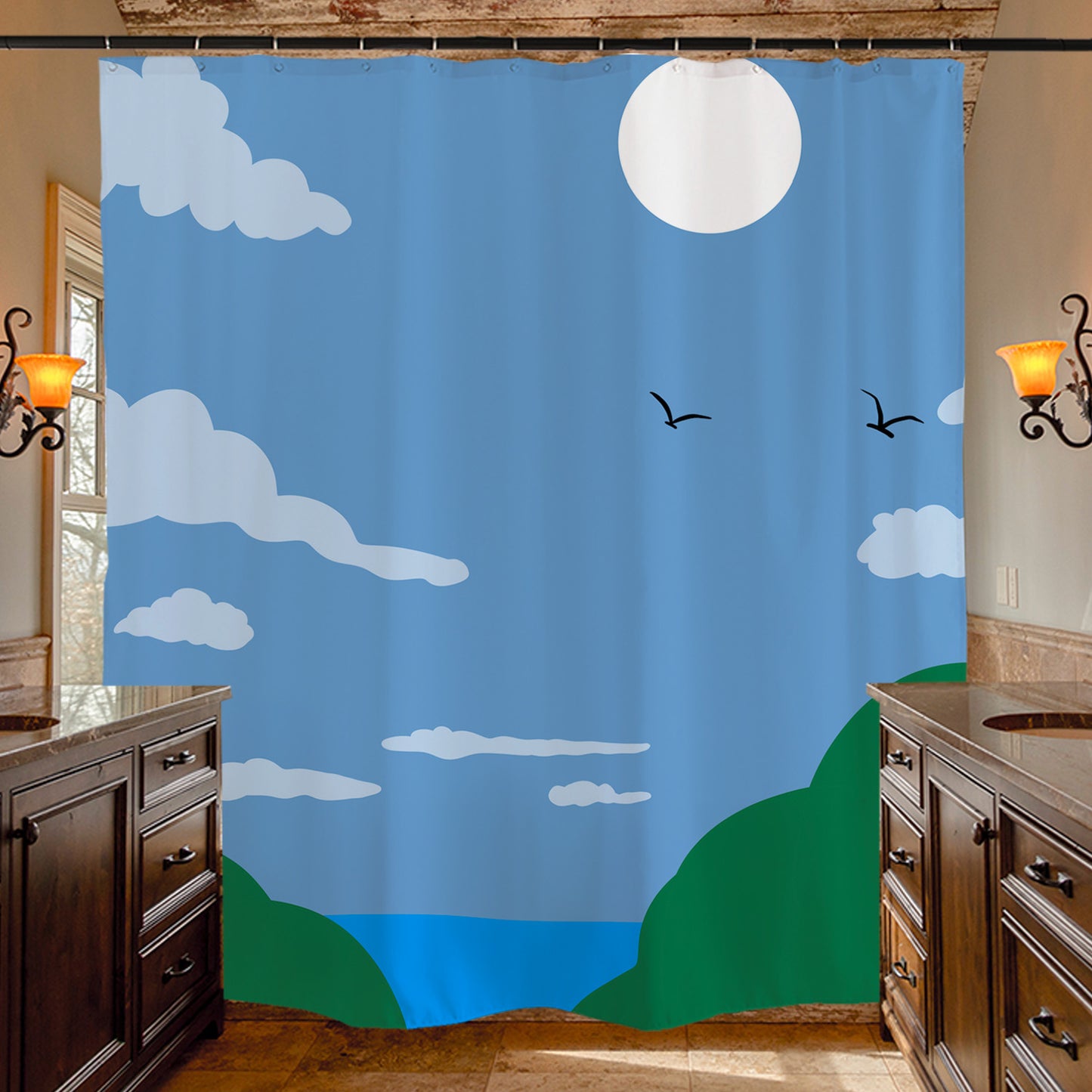 Feblilac Trail into the Desert Shower Curtain with Hook