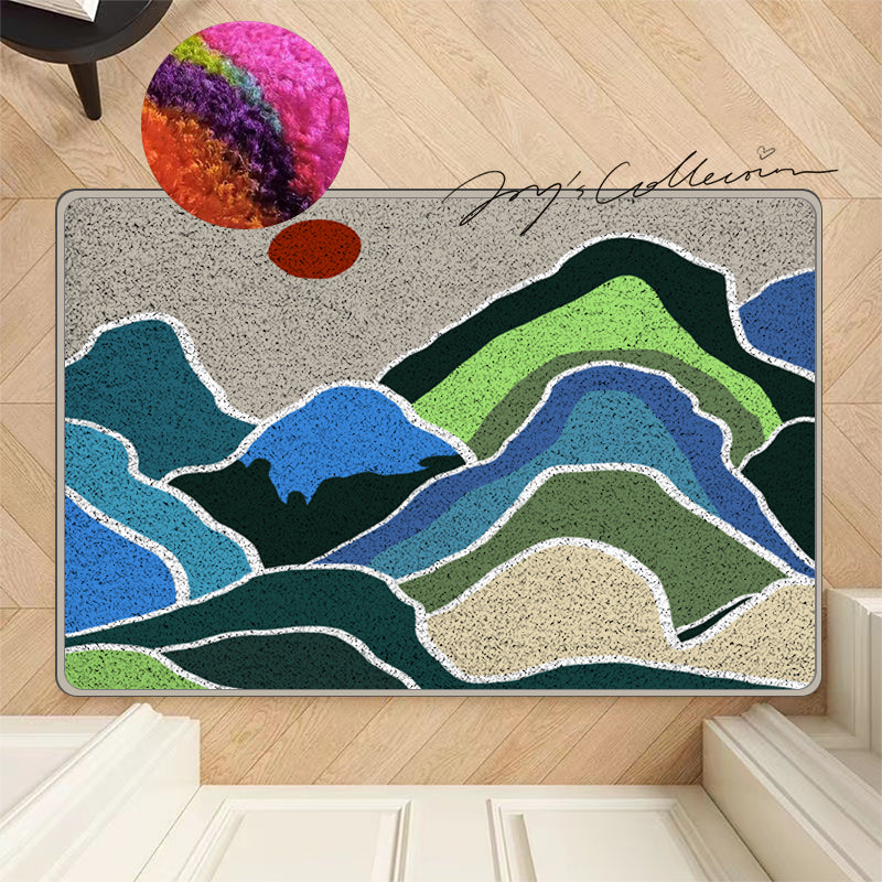 Feblilac Green Mountains and Rivers Nylon Door Mat