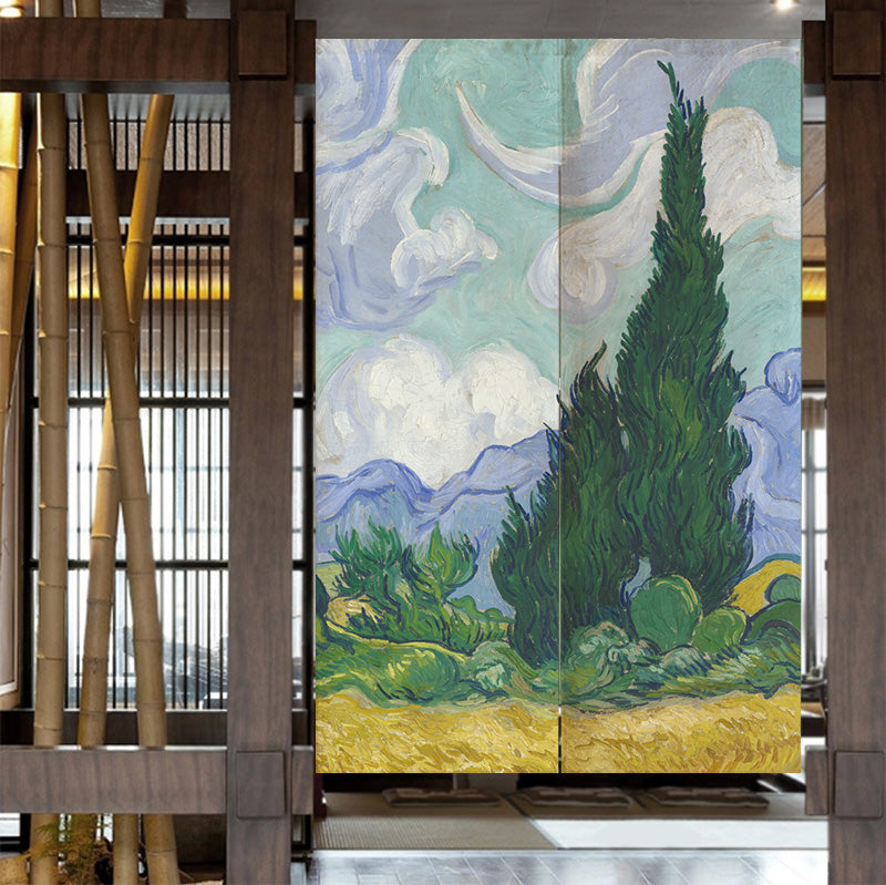 Feblilac Van Gogh's Fields Door Curtain - view 4