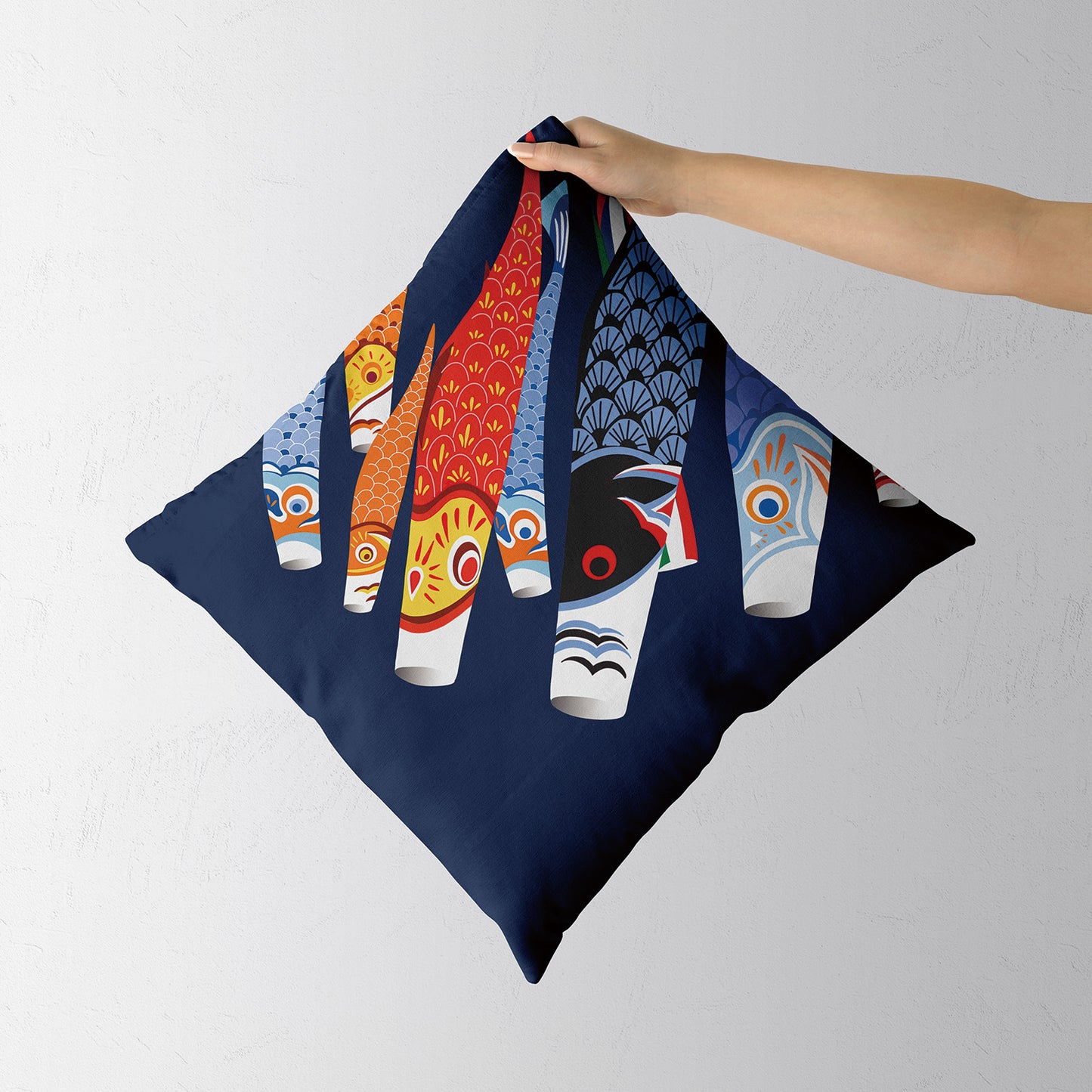 Feblilac Colorful Koi Flags Cushion Covers Throw Pillow Covers