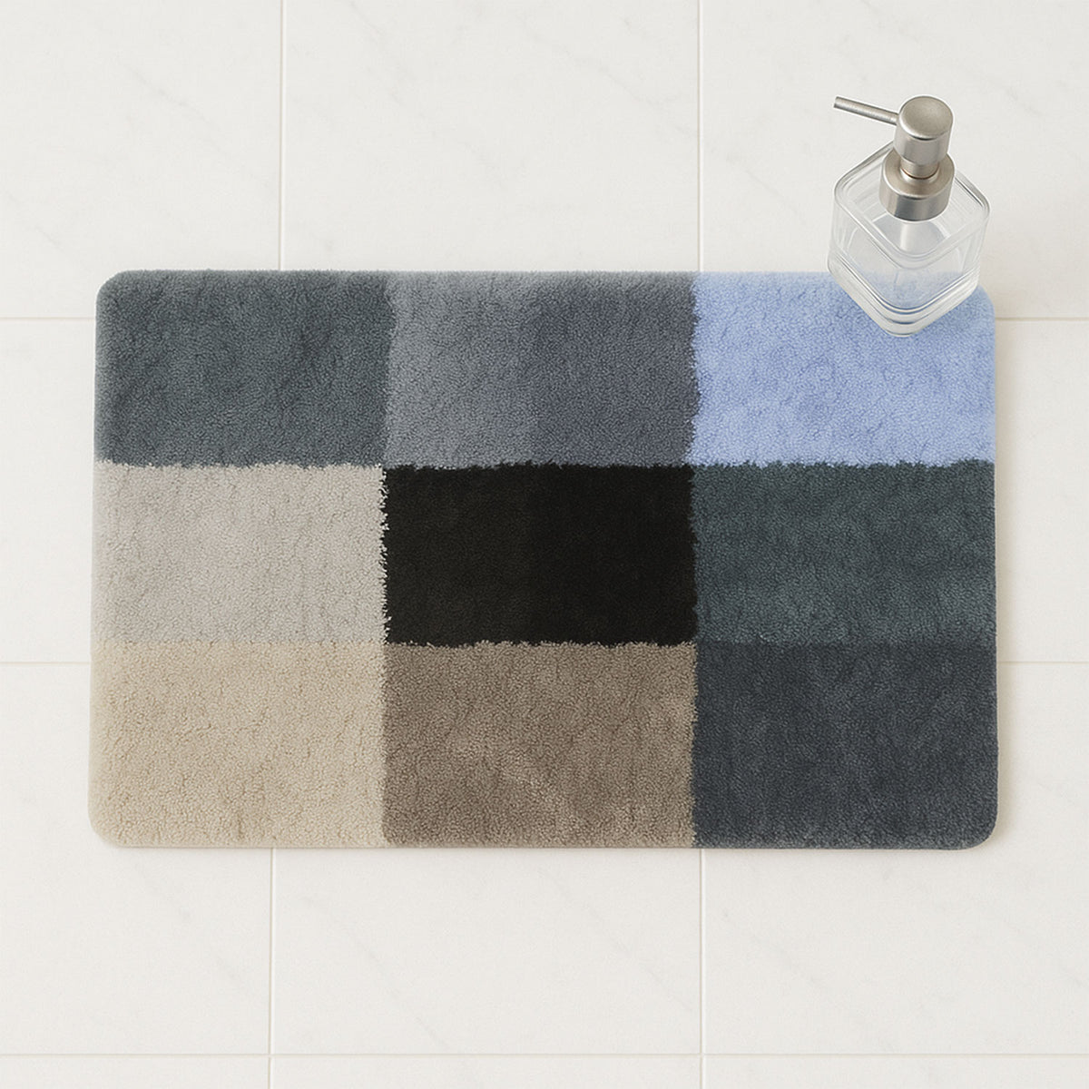 Feblilac Nine Colors Checkerboard Tufted Bath Mat - view 4