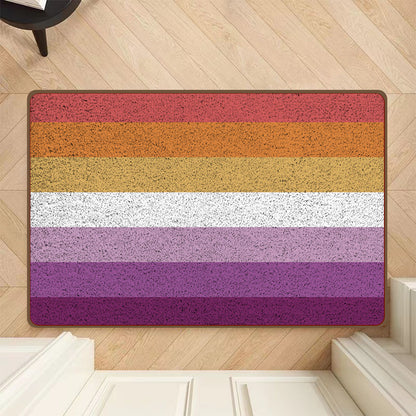 Feblilac Purple and Red LGBT Flag Nylon Door Mat