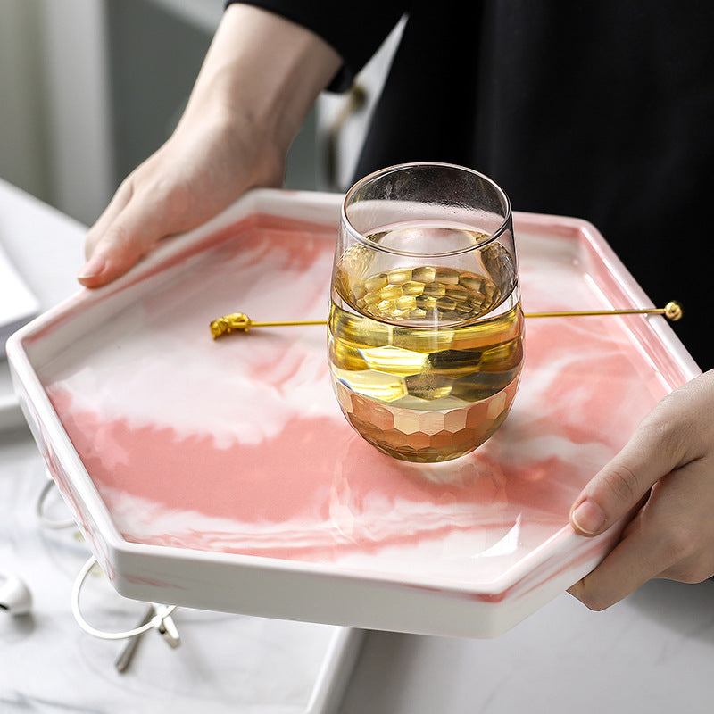 Feblilac Marbling Jewellery Tray Cosmetic Storage Tray - view 3