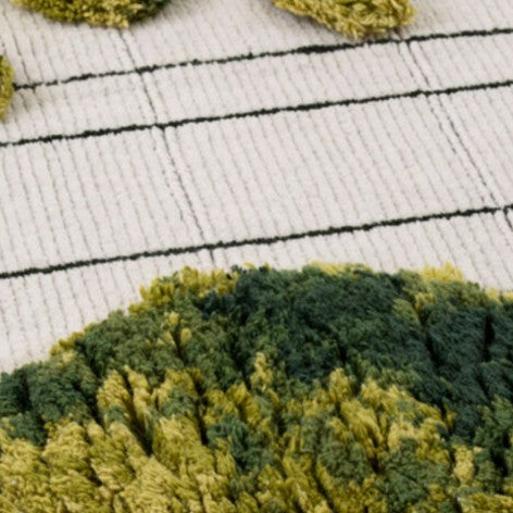 Feblilac Abstract Straits and Green Cliffs Handmade Tufted Acrylic Livingroom Carpet Area Rug - view 4