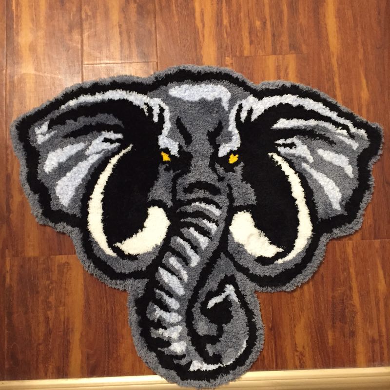 Feblilac Cute Elephant Tufted Bath Mat - view 4