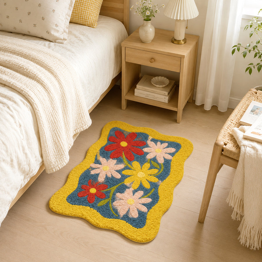 Feblilac Floral Wavy Tufted Bath Mat - view 4