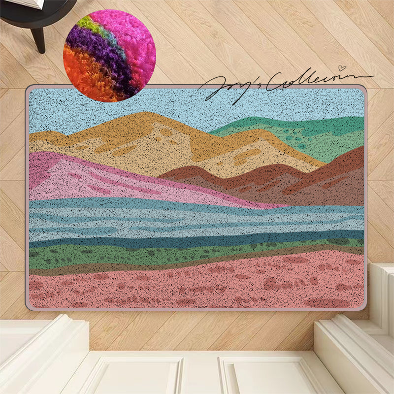 Feblilac Pink Mountains Nylon Door Mat