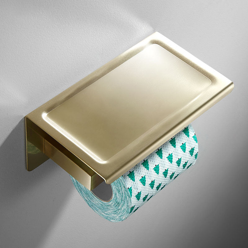 Feblilac Gold Bathroom Toilet Paper Holder Wall Mount Stand Holder