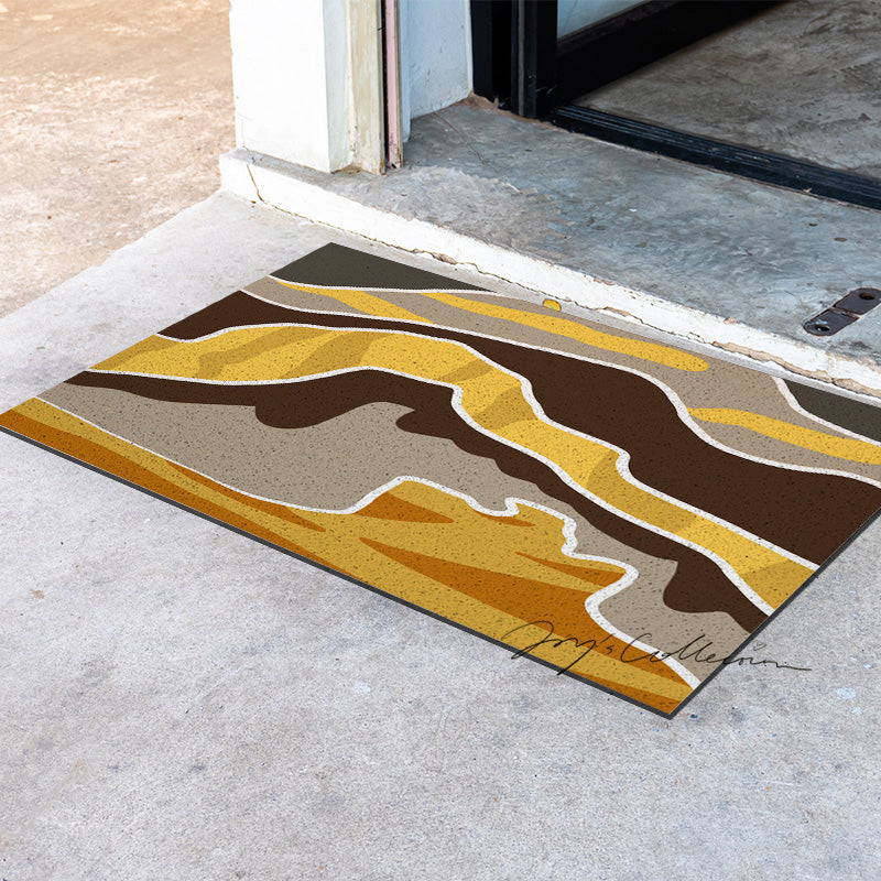 Feblilac Brown The Mountains PVC Coil Door Mat