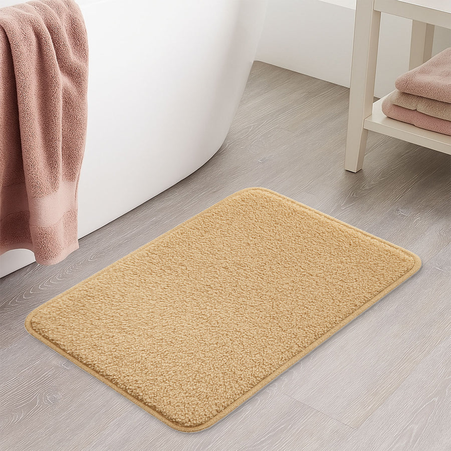 Feblilac Solid Color Plush Tufted Bath Mat - view 4
