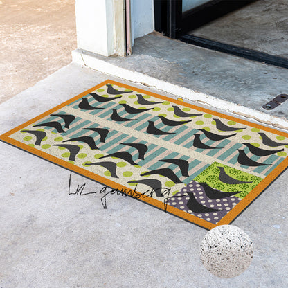 Feblilac Bird Reflections PVC Coil Door Mat by Liz Gamberg Studio from US