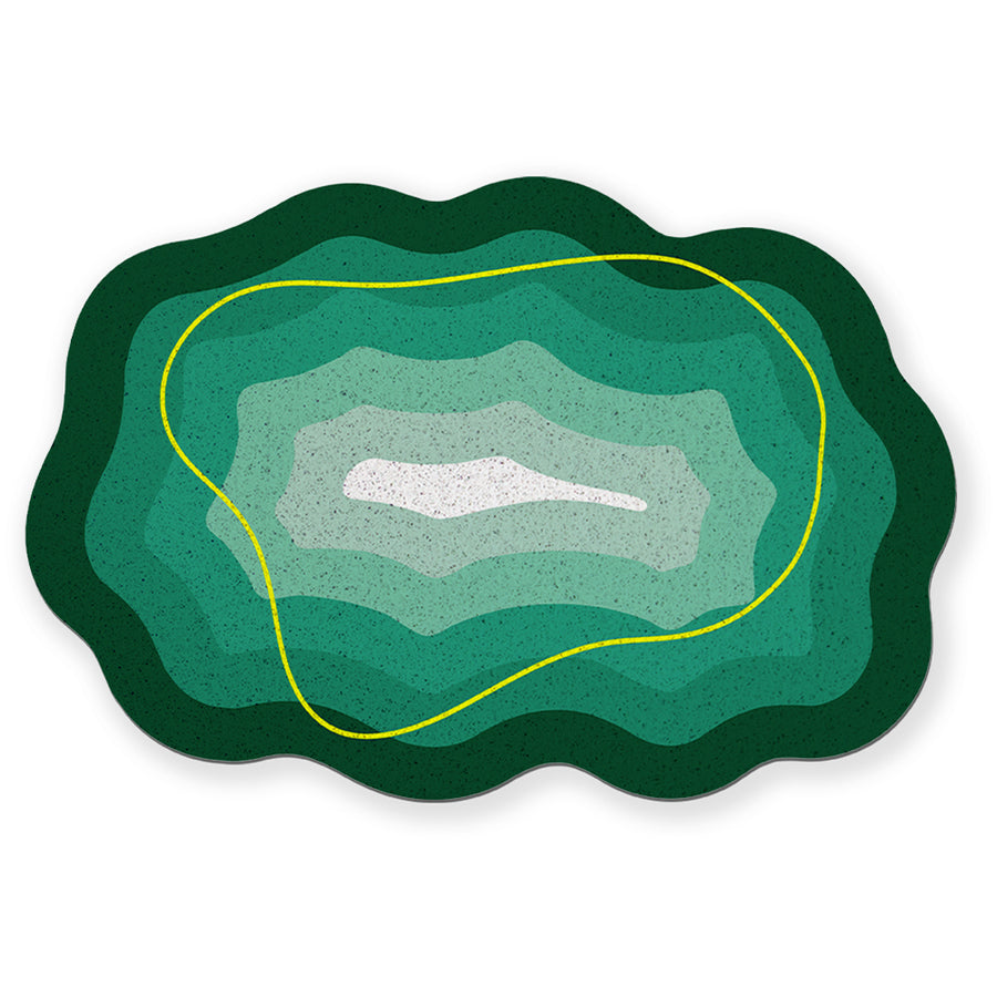 Feblilac Green Ring Inside Ring PVC Coil Door Mat - view 4