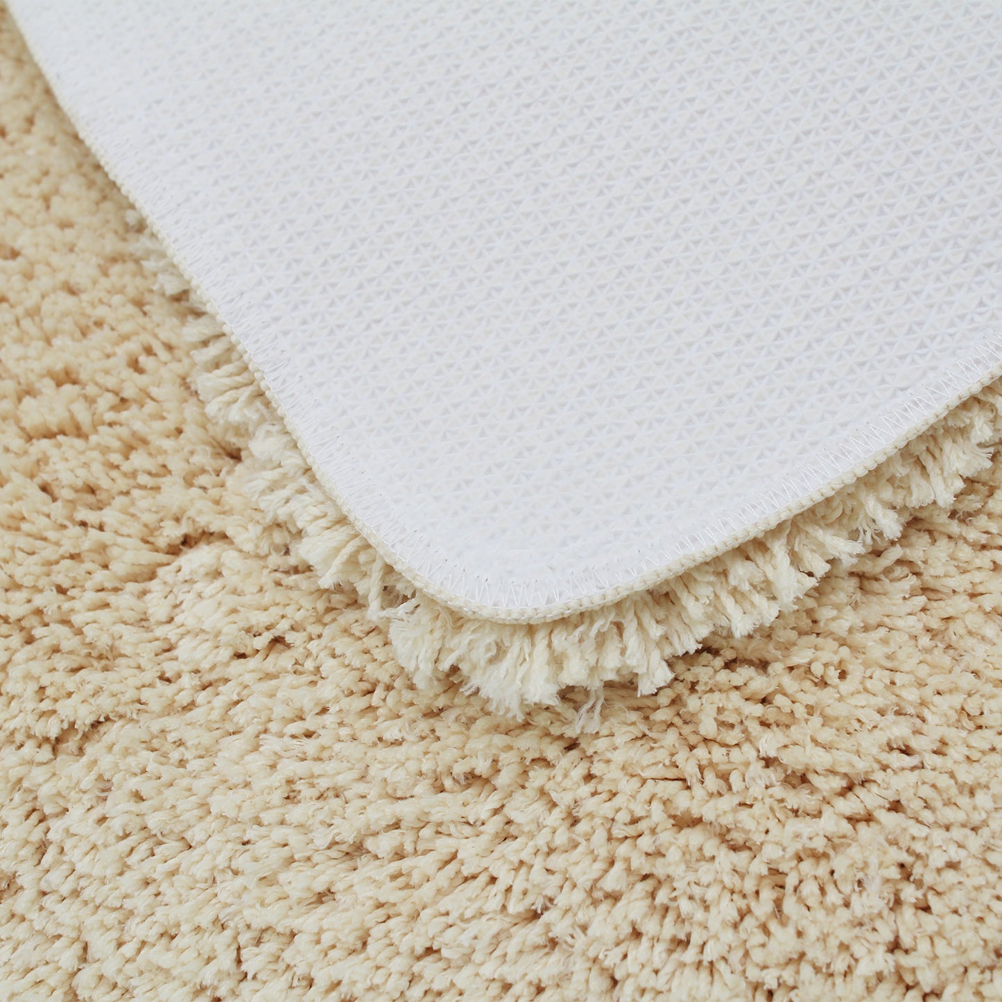 Feblilac Solid 30mm Long Plush Tufted Bath Mat