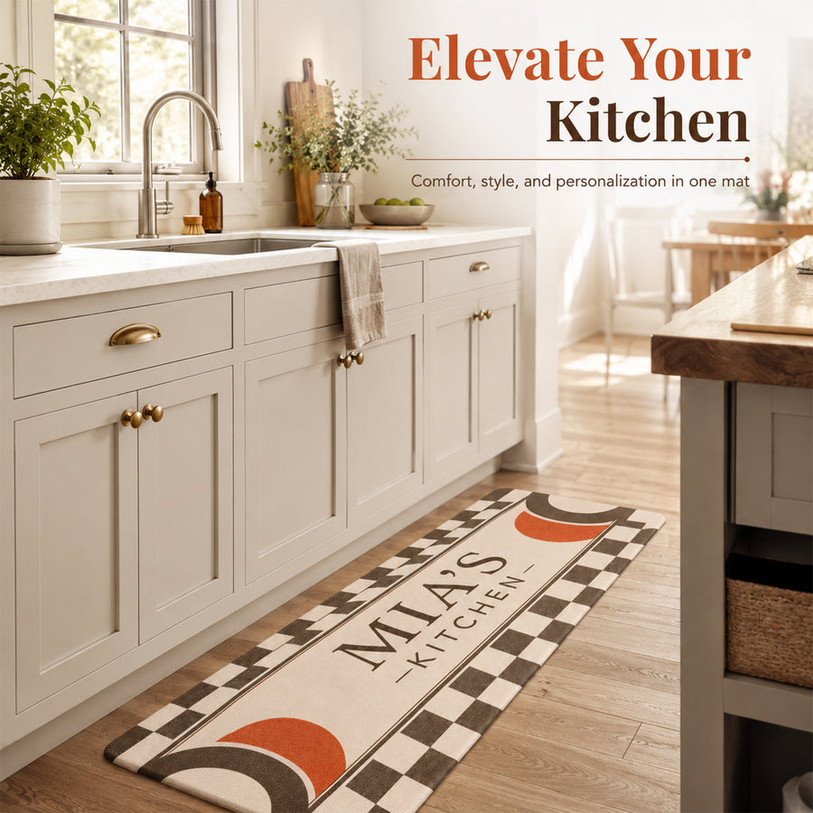 Feblilac Custom PVC Kitchen Mat – Personalized Waterproof 6mm Anti-Fatigue Mat - view 4