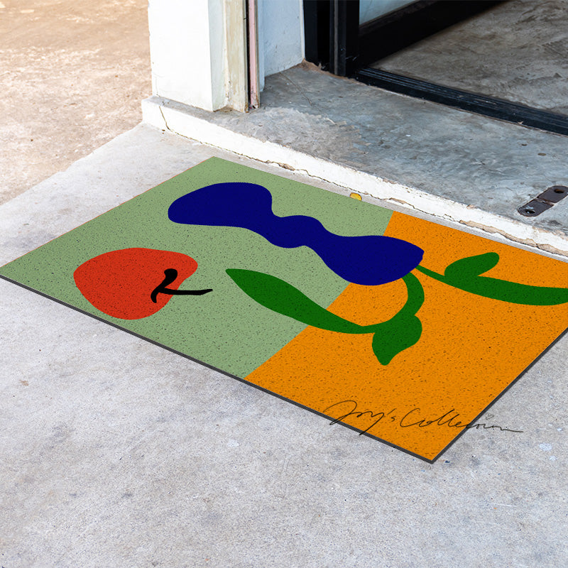 Feblilac Blue Vase and Apple PVC Coil Door Mat - view 4