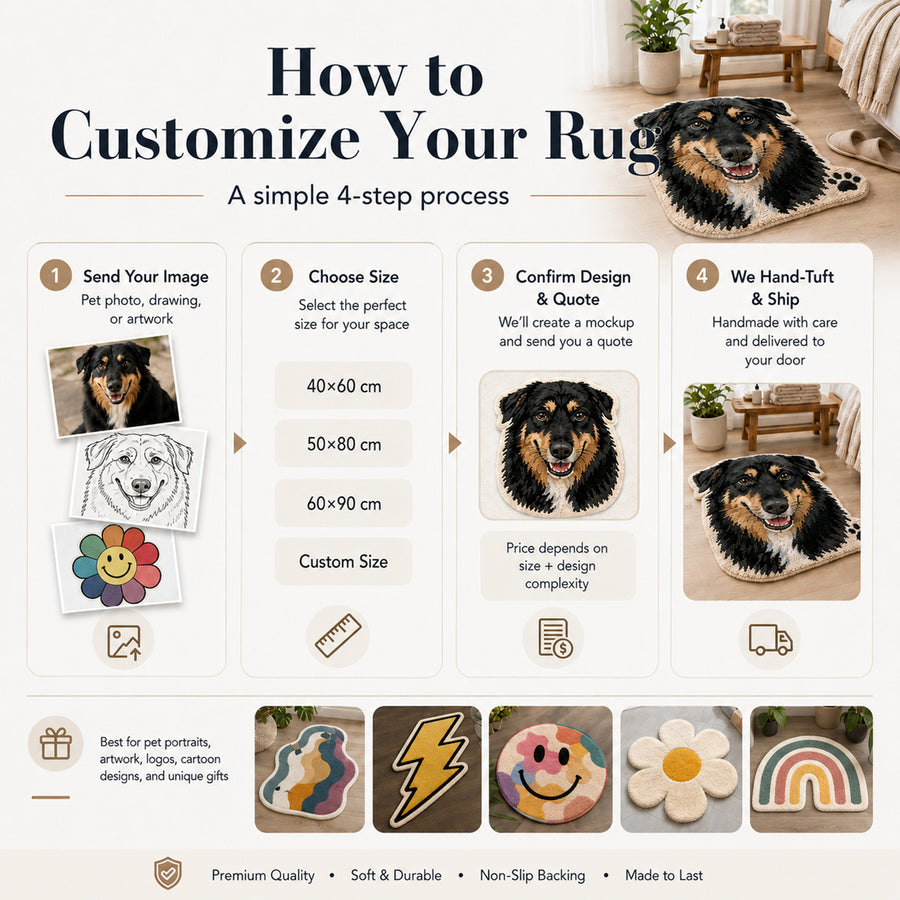 Feblilac Custom Tufted Rug – Personalized Handmade Mat - view 4