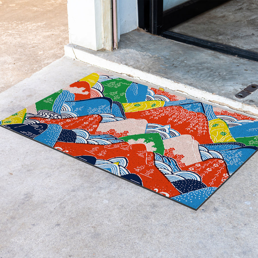 Feblilac Colorful Mountains PVC Coil Door Mat - view 4