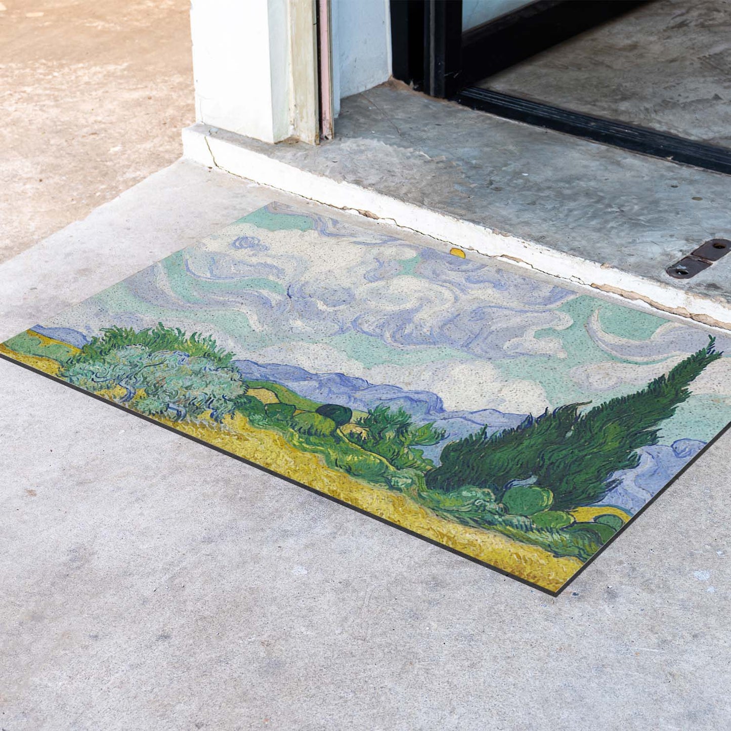 Feblilac Van Gogh's Fields PVC Coil Door Mat