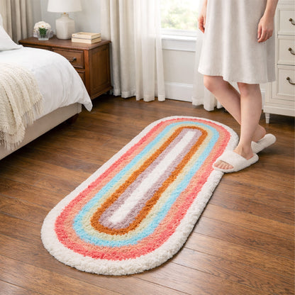 Feblilac Rainbow Runway Bedroom Mat