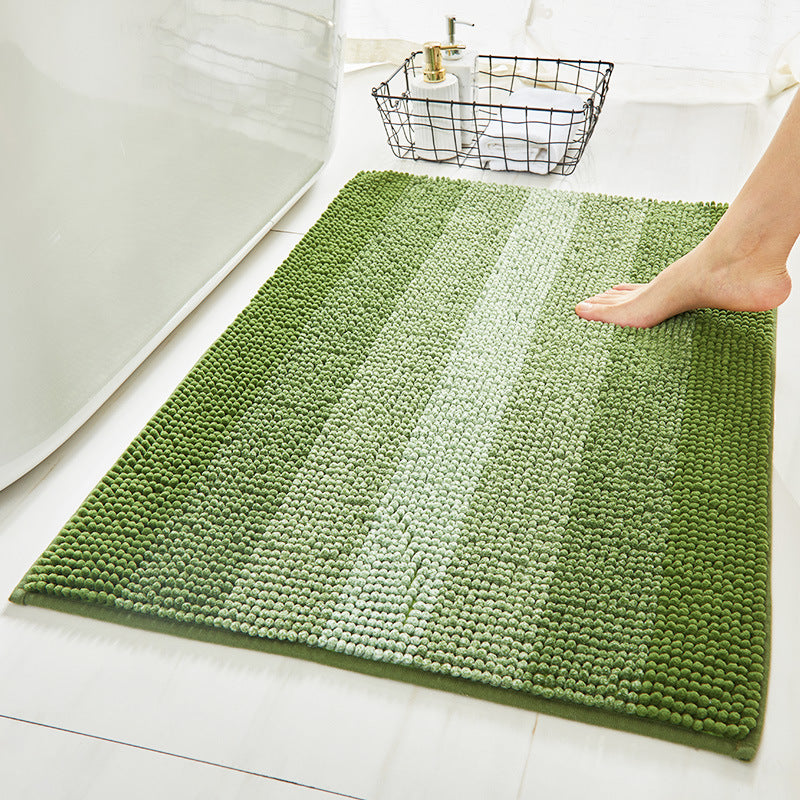 Feblilac Gradient Color Chenille Non-Slip Microfiber Shag Bathroom Rug Mat - view 3