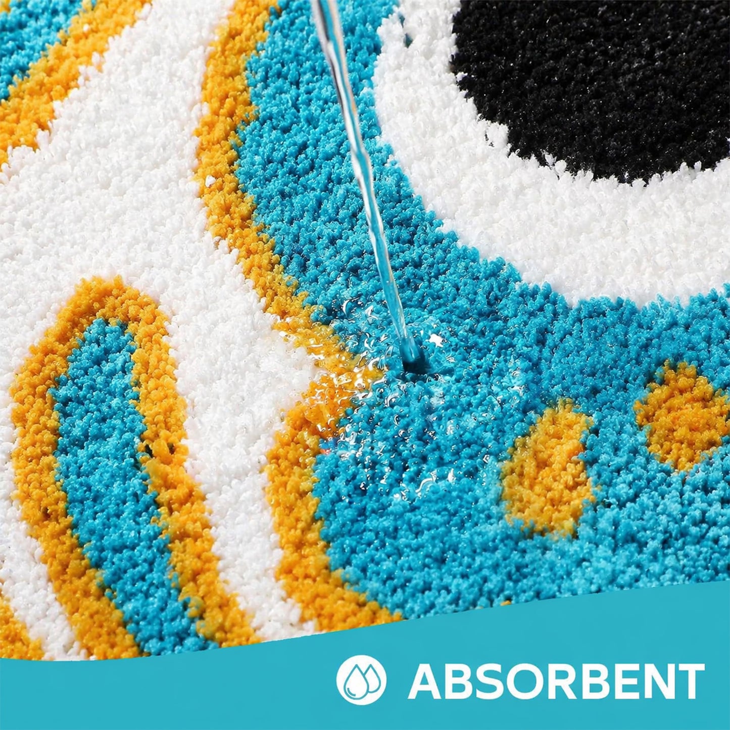 Cute Green Koi Fish Bath Mat