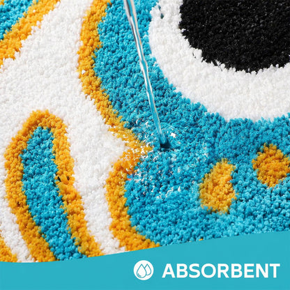 Cute Green Koi Fish Bath Mat