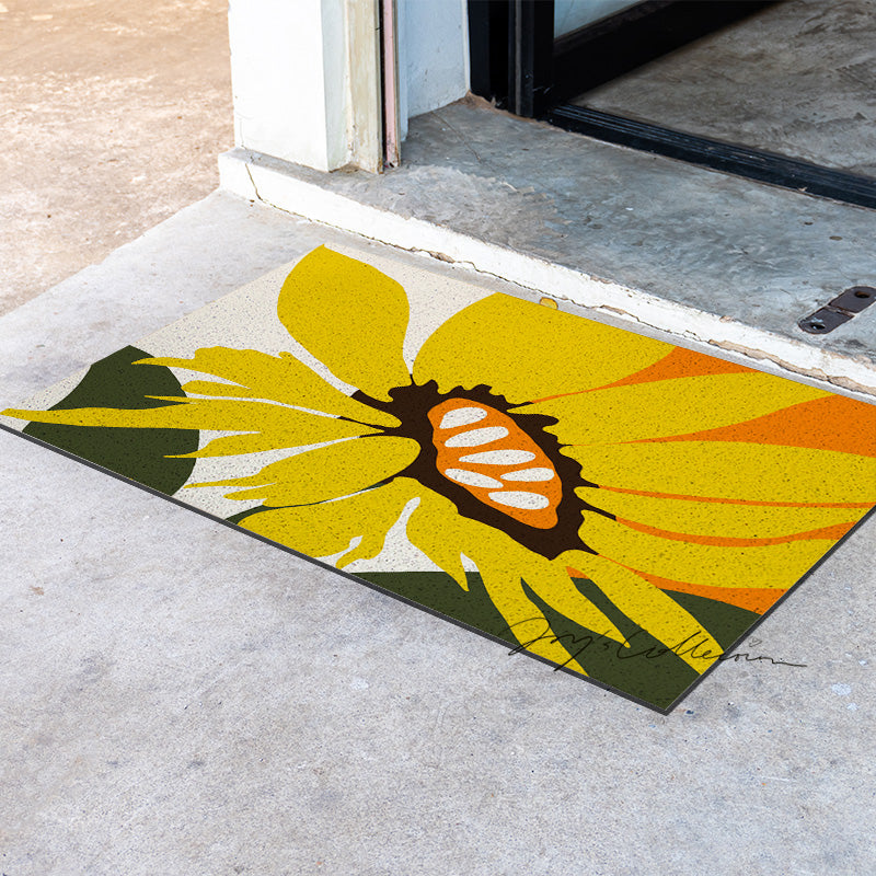 Feblilac A Big Sunflower PVC Coil Door Mat @Joy's design