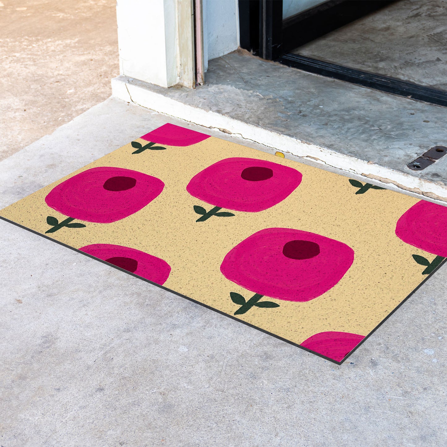 Feblilac Wildflowers Blooming PVC Coil Door Mat