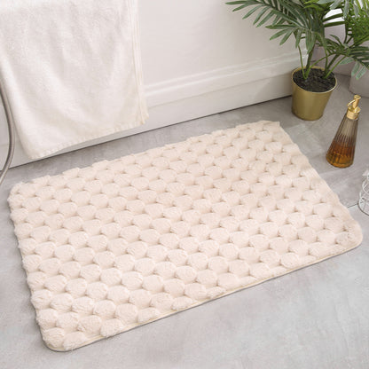 Feblilac Solid Raised Stones Bath Mat