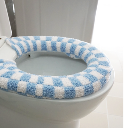 Feblilac Checkerboard Toilet Seat Cover