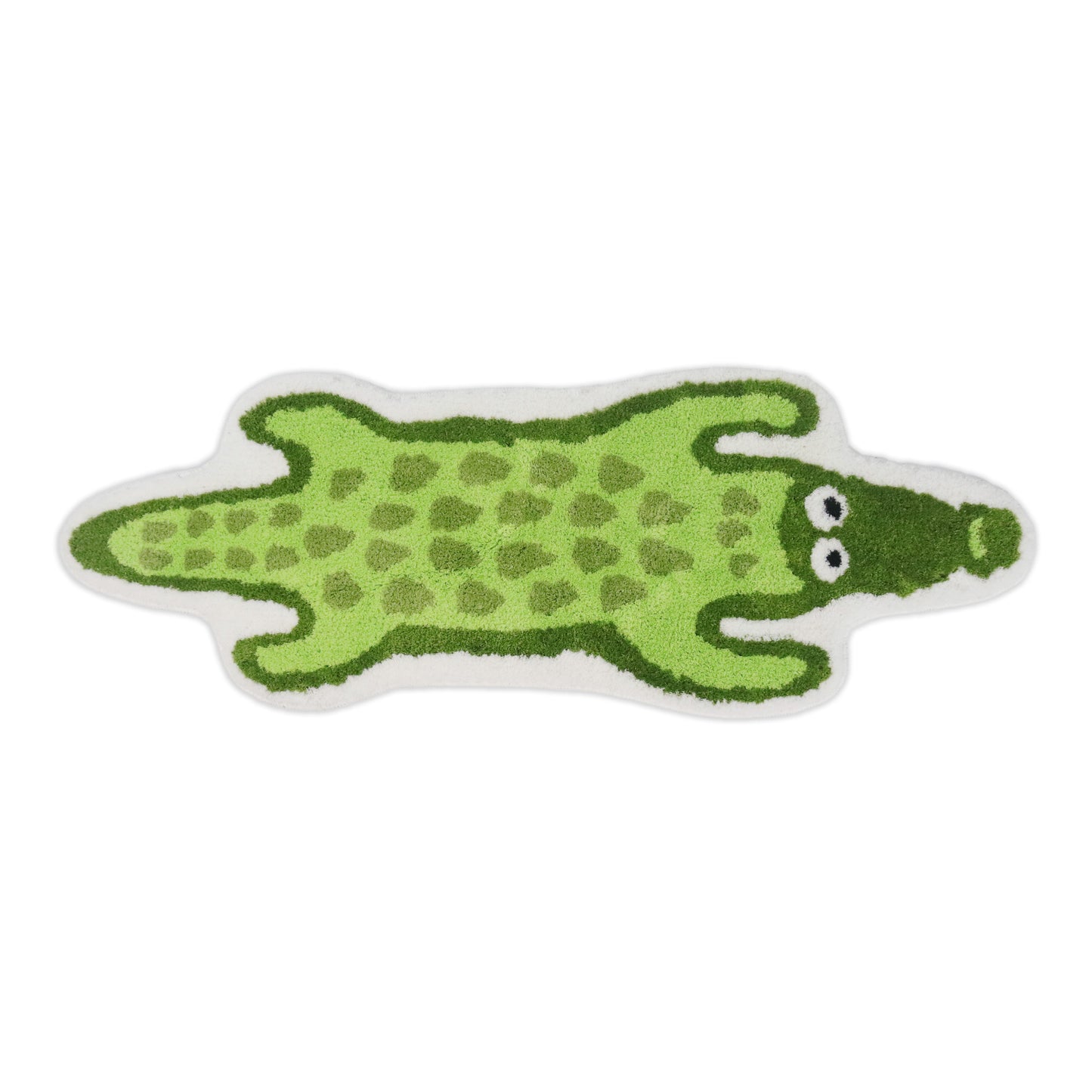 Feblilac Cartoon Crocodile Bathroom Mat, Soft Non-Slip Bath Floor Mat, Water Absorption Toilet Rug