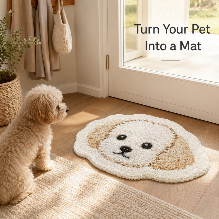 Feblilac Custom Tufted Entryway Mat – Personalized PVC Coil Door Mat with Family Name, Pet Portrait or Logo - view 4