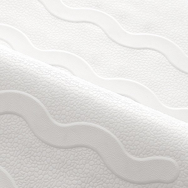 Feblilac Solid Wavy Pattern TPE Anti Slip Bathroom Mathtub Mats