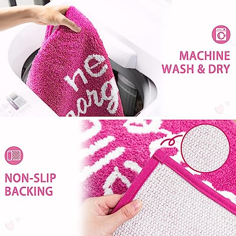 Feblilac Pink Hello Gorgeous Tufted Bath Mat - view 4