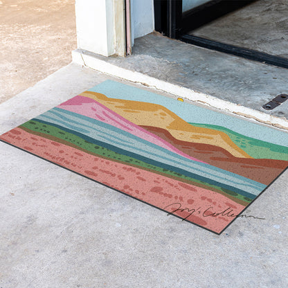 Feblilac Pink Mountains PVC Coil Door Mat