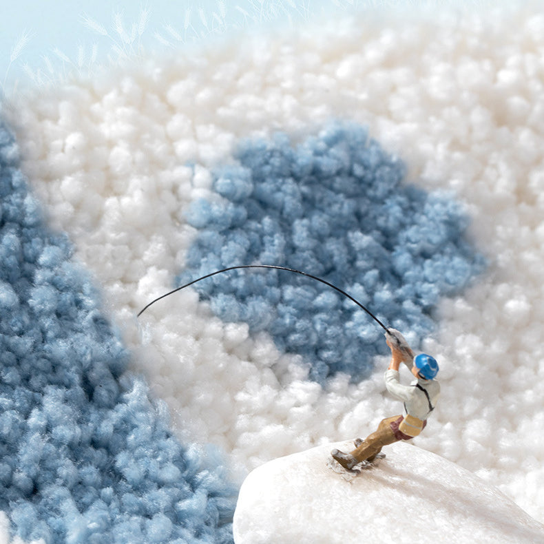 Feblilac Meteorological Clouds Tufted Bath Mat - view 4