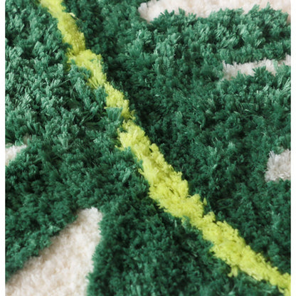 Feblilac Leaves Tufted Bath Mat