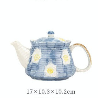 Feblilac Hand Painted Flowers Ceramic Teapot