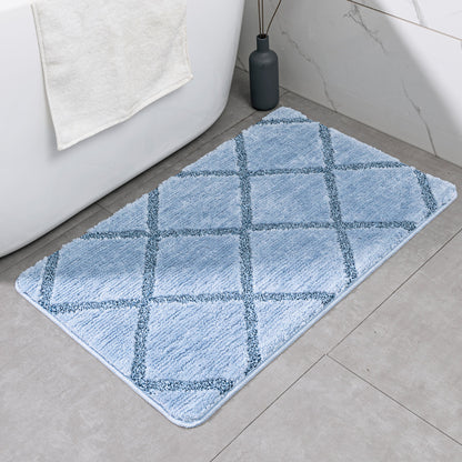 Feblilac Geometric Lines Tufted Bath Mat