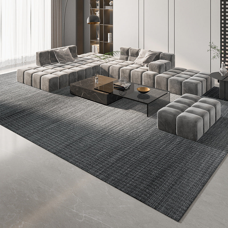 Feblilac Thicken Rectangular Solid Wool Living Room Carpet - view 5
