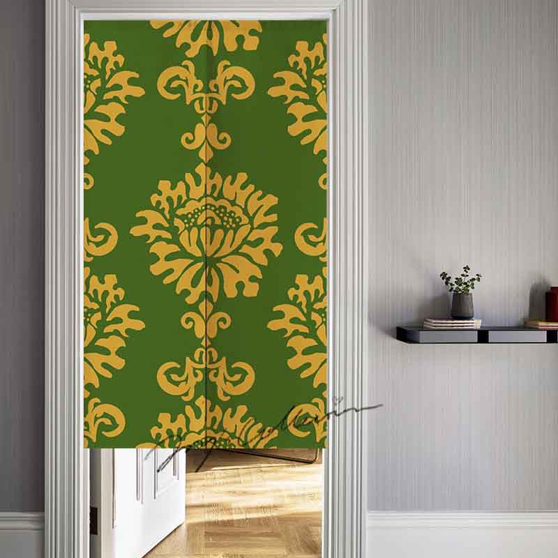 Feblilac Baroque Style One Big Flower Door Curtain - view 2