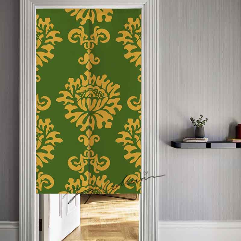 Feblilac Baroque Style One Big Flower Door Curtain