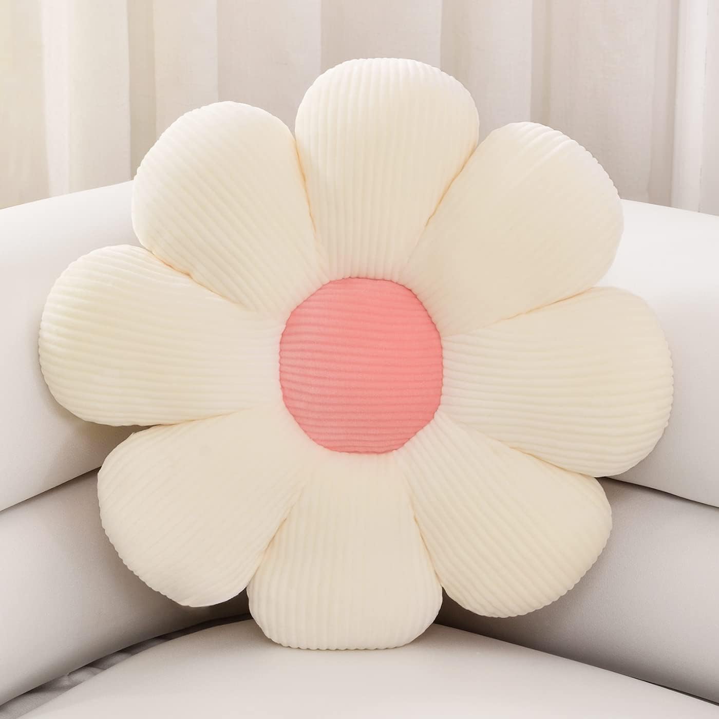 Feblilac Flower Pillow, Flower-Shaped Throw Pillow, Butt Cushion Floor Pillow, Seating Cushion, Cute Room Decor, Plush Pillow for Bedroom Sofa Chair