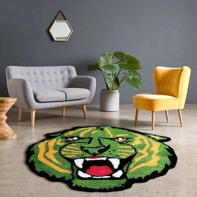 Feblilac Tiger Head Tufted Mat for Bathroom Bedroom Living Room - view 6