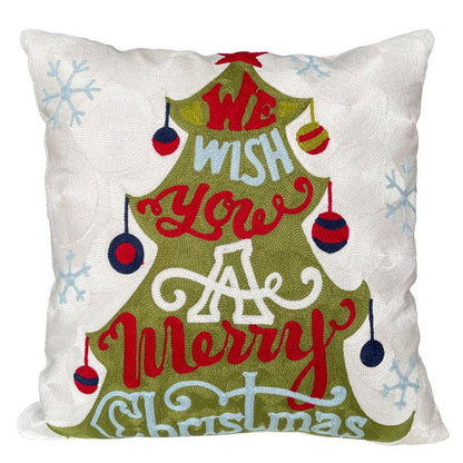 Christmas Snowman Pillow Cushion, Red Holiday Gift Home Decor