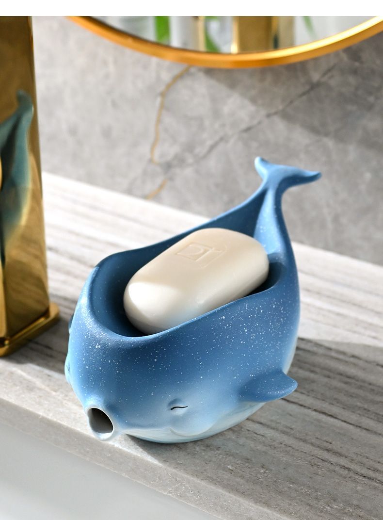 Feblilac Star Whale Bathroom Soap Box