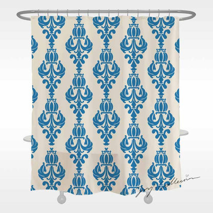 Feblilac Baroque Flower Pot Shower Curtain