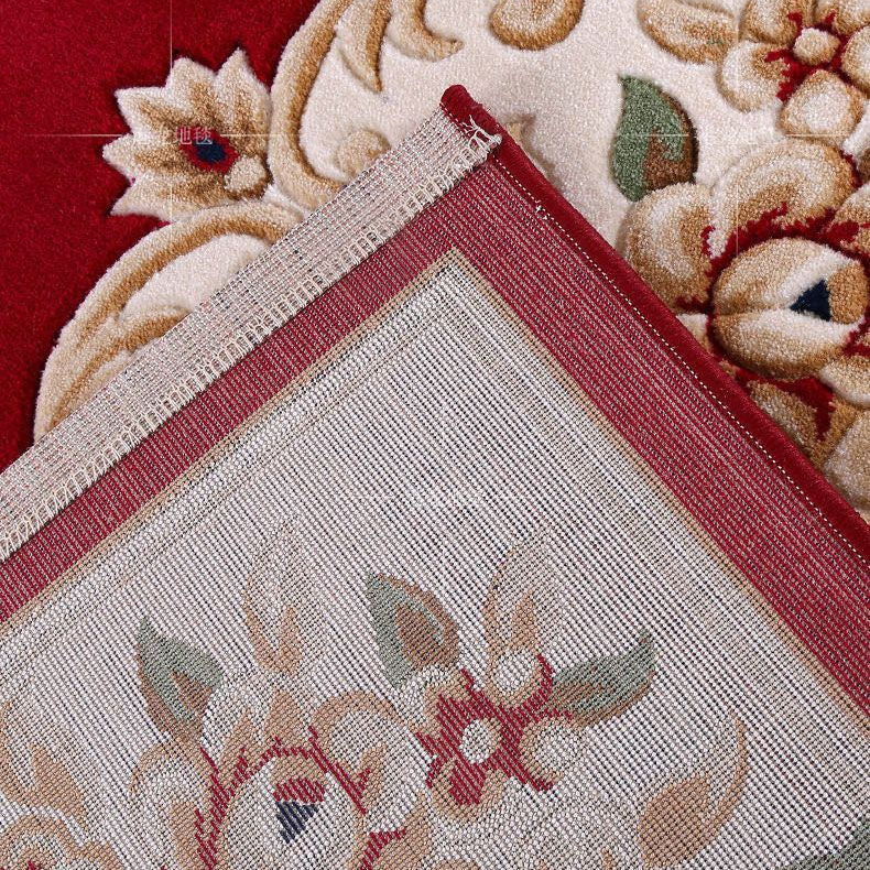 European Flowers Style Area Rug,  Vintage Carpet for  Living Room Bedroom