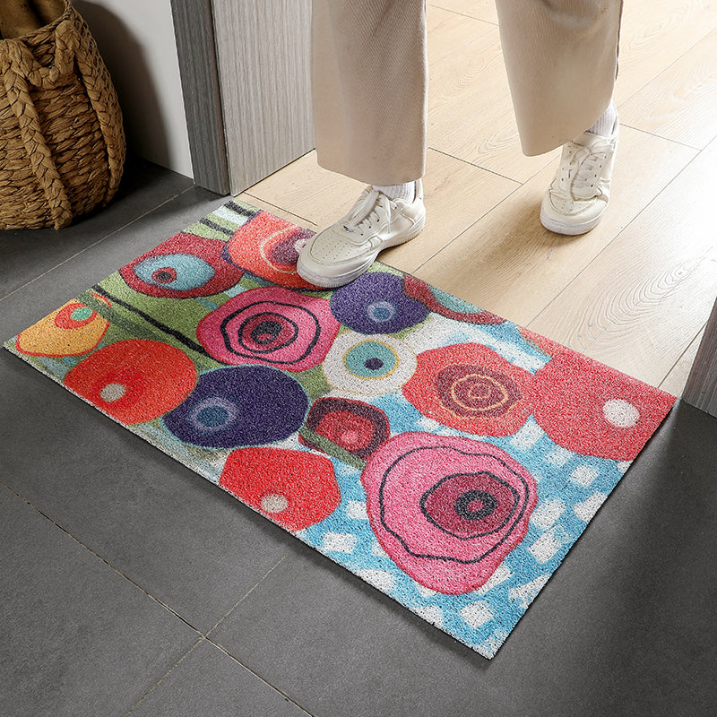 Colorful Flower Garden PVC coil Door Mat @Joy's design - Feblilac® Mat